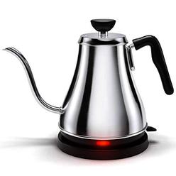 Willow &amp; Everett electric gooseneck kettle - rapid boil electric kettle water heater for pour over coffee and tea - 1l water boiler tea kettle t