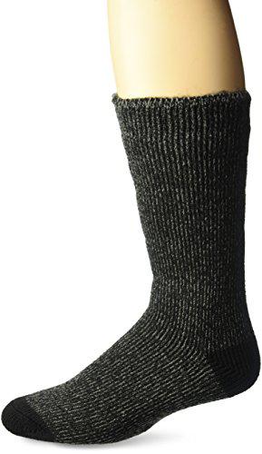 muk luks men's thermal insulated socks, black, sock size:10-13/shoe size: 6-12