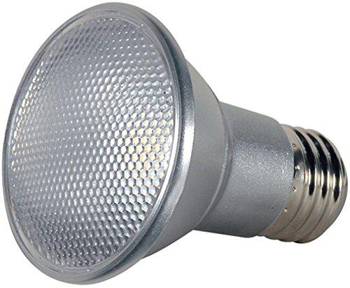 satco s9401 medium base light bulb (6-pack), 120 volt, 7 watts, 7par20/led/25'/3000k/120v/d lamp code, 25000 average rated hour