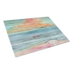 Caroline's Treasures 8979LCB Abstract Rainbow Glass Cutting Board- Large