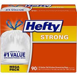 Hefty Strong Tall Kitchen Drawstring Trash Bags (90-Count Bags)