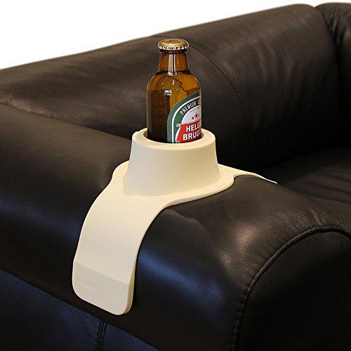 Hit Products couchcoaster - the ultimate anti-spill cup holder drink coaster for your sofa or couch, cool cream