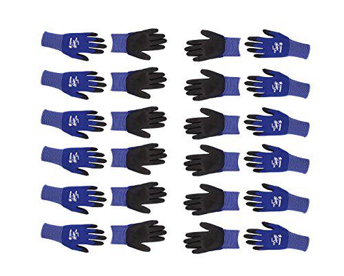 mcr safety ultra tech tactile dexterity work gloves, blue/black, small, 1 dozen