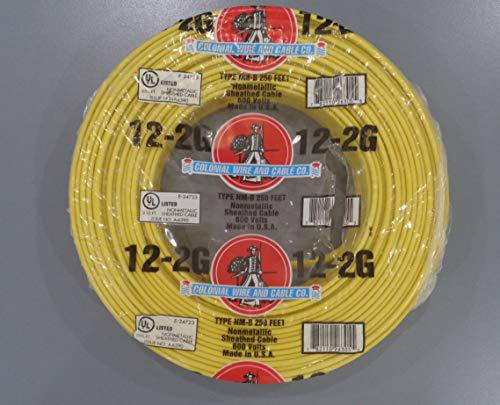 Unbranded 250 Ft Roll 12 2 Awg Nm B Gauge Indoor Electrical Copper Wire Ground Romex Cable Unbranded 250 Ft Roll 12 2 Awg Nm B Gauge Indoor Electrical Copper Wire Ground Romex Cable