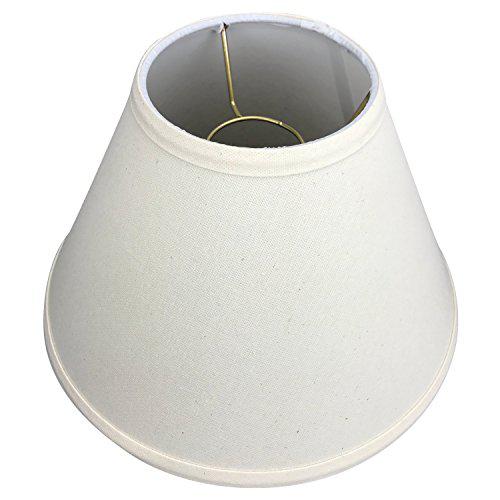 fenchelshades.com 5" top diameter x 12" bottom diameter 8" slant height lampshade usa made (homespun beige)