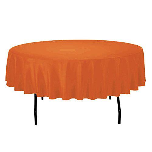 broward linens tablecloth polyester round 72 inch (burnt orange)