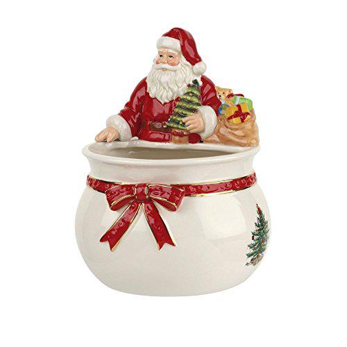 spode christmas tree santa candy bowl
