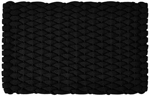 rockport rope doormats 2030374 indoor & outdoor doormats, 20" x 30", black