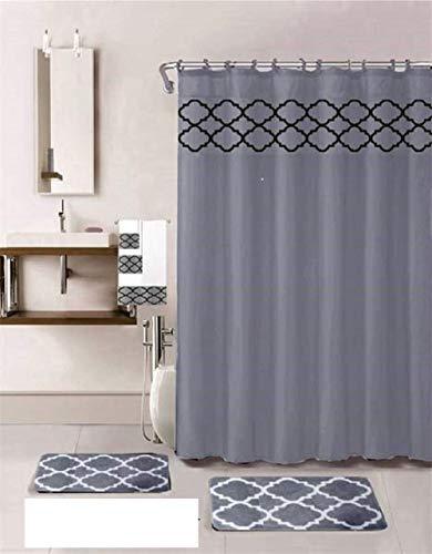 Desin Print Bathroom Rugs Shower, Matching Bath Towel And Rug Sets