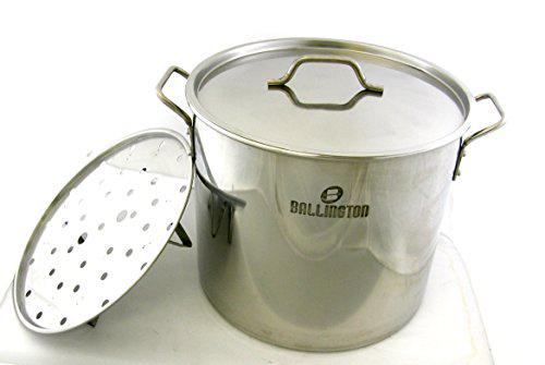 Ballington 40 qt quart 10 gallon stainless steel stock tamale steamer pot beer brew kettle