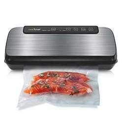 NutriChef automatic vacuum sealer machine system - home kitchen simple and compact sealing system, fresh saver meal, storage for dry/mois
