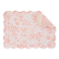 C&F Enterprises c&f home brighton cotton quilted oblong rectangular cotton quilted placemat set of 6 rectangular placemat set of 6 pink