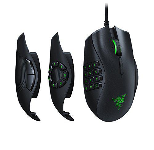 razer naga trinity - chroma gaming mouse interchangeable side plates - up to 19 programmable buttons (renewed)