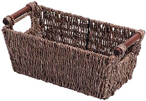 vintiquewise qi003419 seagrass counter-top basket for folded paper towel