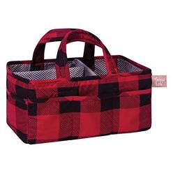 trend lab red and black buffalo check, storage caddy