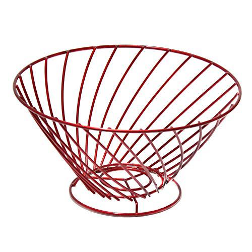 lonovel countertop fruit basket holder,wire cup shape decorative fruit serving bowl modern fruit stand kitchen storage for oran