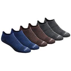 dickies men's dri-tech moisture control 6-pack low cut socks, brown, shoe size: 6-12 size: 10-13