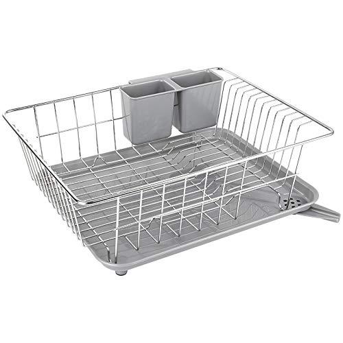 Whitgo whitgo dish drying rack with drain board, stainless steel dish