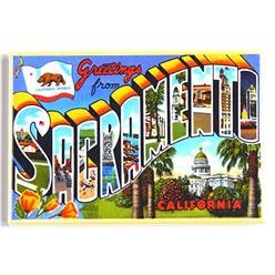 Blue Crab Magnets greetings from sacramento california fridge magnet (2.5 x 3.5 inches) style b