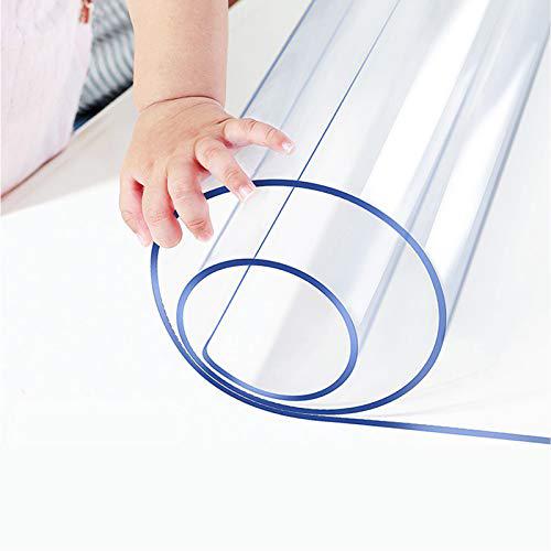 WADRAC table protector pvc clear table topper cover mat liner 1.5mm thick clear plastic tablecloth protective desk waterproof wipeable