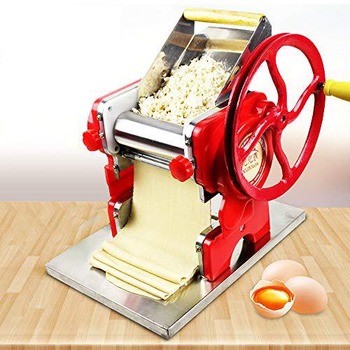vpabes pasta maker machine hand crank, multi-functional manual roller cutter noodle dumpling skin maker machine