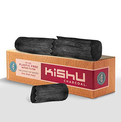 kishu charcoal - water filter for pitchers - 2 half pieces