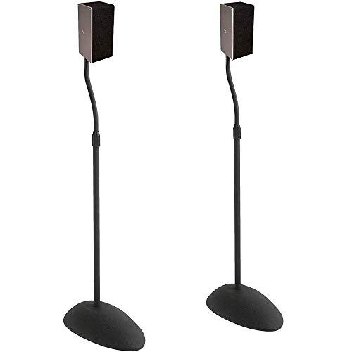 echogear adjustable height speaker stands - universal compatibility with satellite speakers from vizio, klipsch, bose, sony & m
