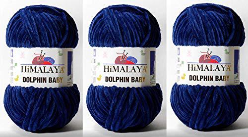 Himalaya Yarns 3 skeins himalaya dolphin baby yarn 395 yards 3x100gram  super bulky baby blanket yarn (80321)