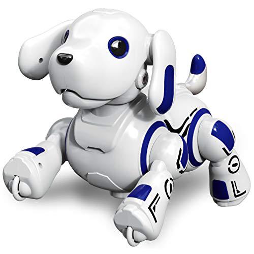 HI-TECH OPTOELETRONICS CO., LTD. hi-tech wireless remote controlled robot dog interactive robot puppy for kids, children, girls, boys (blue)