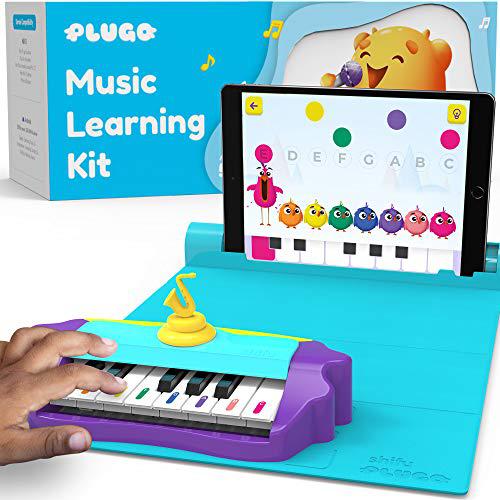 shifu plugo tunes - piano learning kit (app based) musical steam toy for ages 5-10 - educational music instruments gift for boy