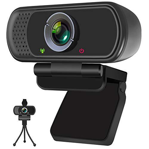 XPCAM webcam, hd webcam 1080p with privacy shutter and tripod stand, pro streaming web camera with microphone, widescreen usb compute