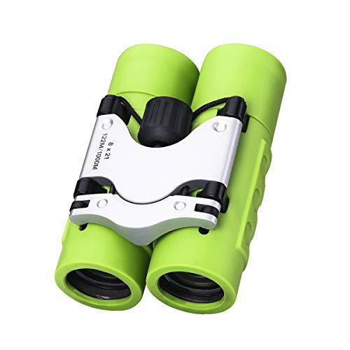 vazussk binoculars for kids 8x21 high-resolution shockproof mini compact binoculars for boys girls with neck strap for bird wat