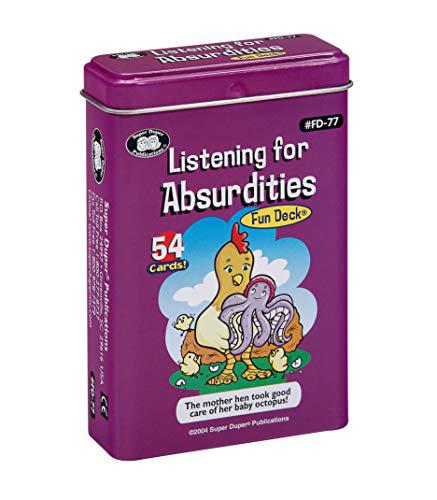 super duper publications listening for absurdities fun deck flash cards educational learning resource for children