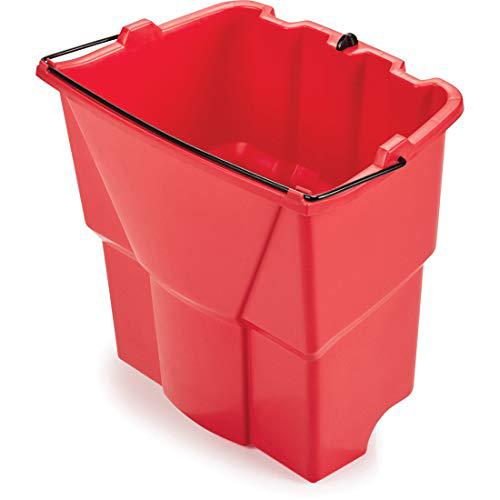 Brushtech rubbermaid commercial dirty water bucket for wavebrake 1.0, 35qt mop  buckets, 18-quart, red, (fg9c7400red)