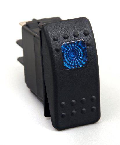 TACHIKARA daystar, universal rocker switch with blue light, 20 amp, single pole, ku80011, made in america