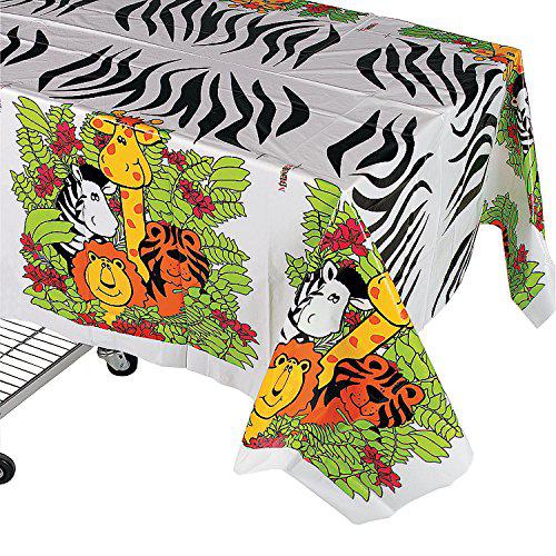 Euro Cuisine zoo animal party tablecloth