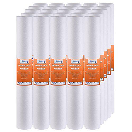 Fun Express ispring fp25x25 5 micron 20-inch x 2.5-inch sediment filter replacement cartridges, 25-pack