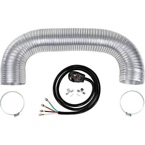 certified appliance accessories dryer duct kit with 4-wire 30-amp 6ft cord