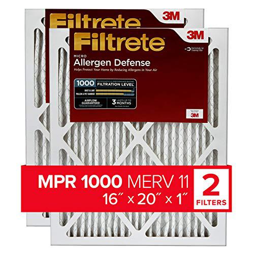 KX Matrikx filtrete mpr 1000 16x20x1 ac furnace air filter, micro allergen defense, 2-pack