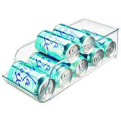 interdesign plastic refrigerator and freezer storage organizer bin soda and drink holder for kitchen, basement, garage fridge,