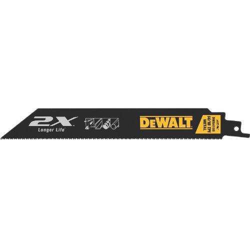 Toto dewalt dwa4188 8-inch 14/18tpi 2x max metal reciprocating saw blade (5-pack)