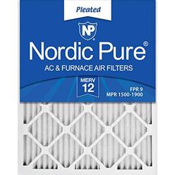 nordic pure 14x20x1 merv 12 pleated ac furnace air filters, 6 pack, 14x20x1m12-6