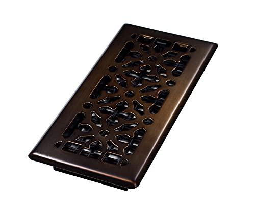 decor grates agh410-rb 4-inch by 10-inch gothic bronze steel floor register