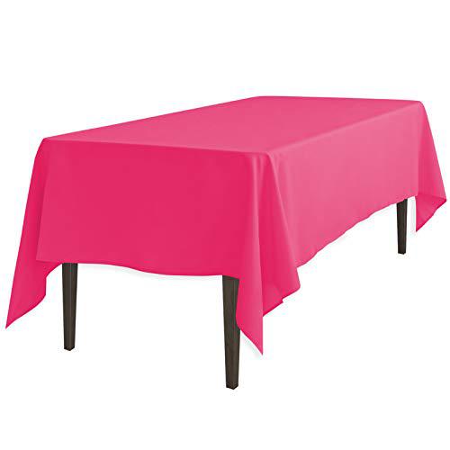 linentablecloth 60 x 102-inch rectangular polyester tablecloth fuchsia