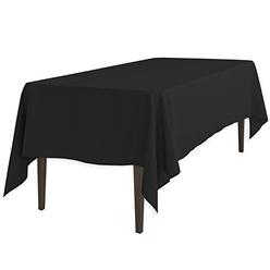 LinenTablecloth 60 x 126-Inch Rectangular Polyester Tablecloth Black