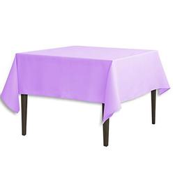linentablecloth 85-inch square polyester tablecloth lavender