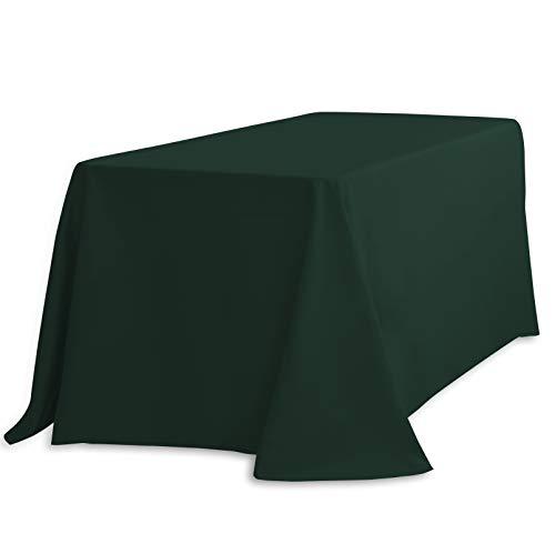 linentablecloth 90 x 156-inch rectangular polyester tablecloth hunter green