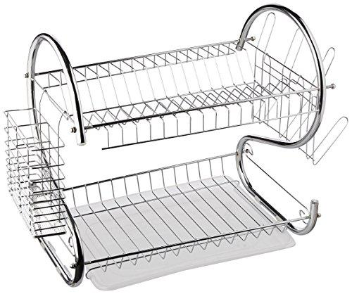 Dangerous Threads better chef dr-16, 16-inch, chrome plated, s-shaped, rust-resistant, 2-tier dishrack