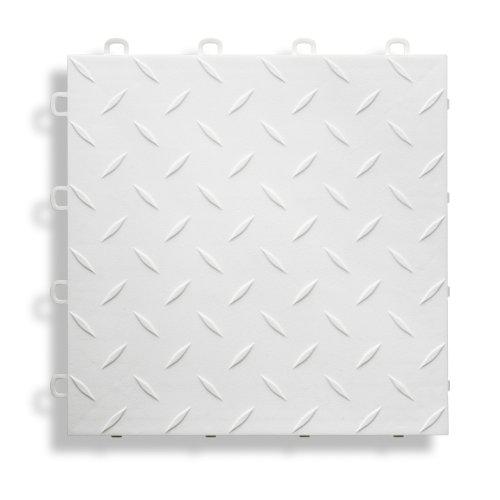 Maranda Enterprises blocktile b1us4127 garage flooring interlocking tiles diamond top pack, white, 27-pack