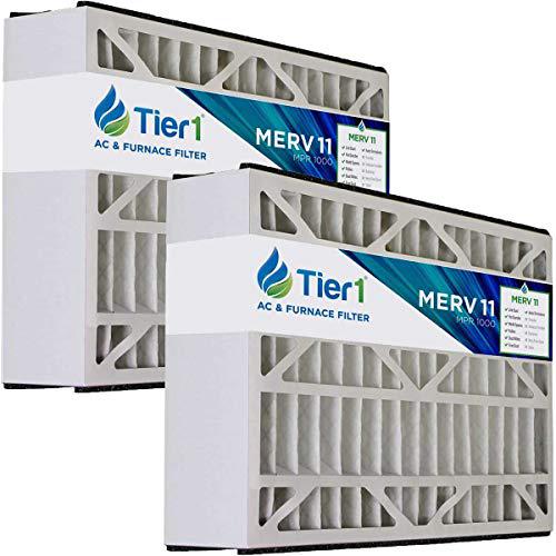 tier1 replacement for lennox x6672 x6670 healthy climate 16x25x5 merv 11 air filter 2-pack